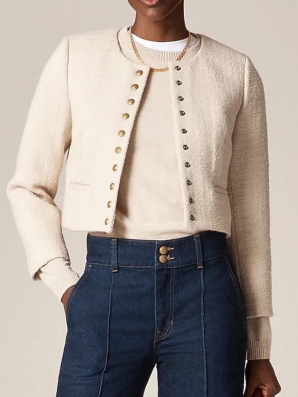J. Crew Women's Bridgette Lady Jacket in Tweed, Natural - NWT! - Picture 3 of 5